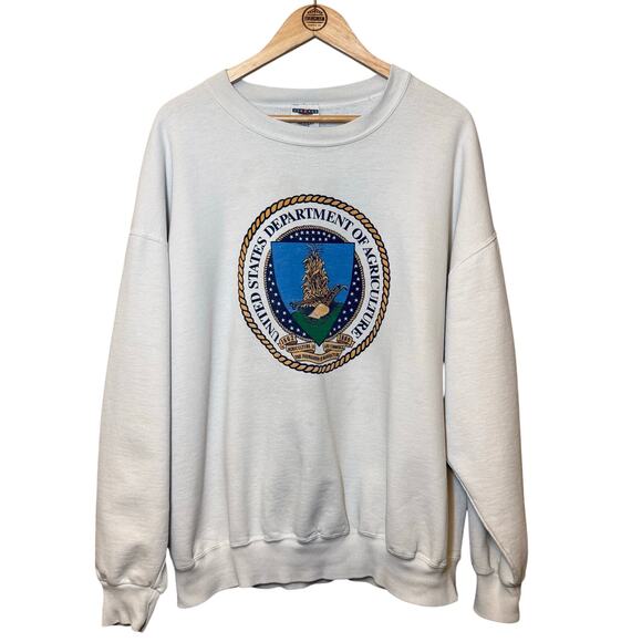 Jerzees Other - VTG United States Department of Agriculture Sweatshirt Crest White Unisex 2XL